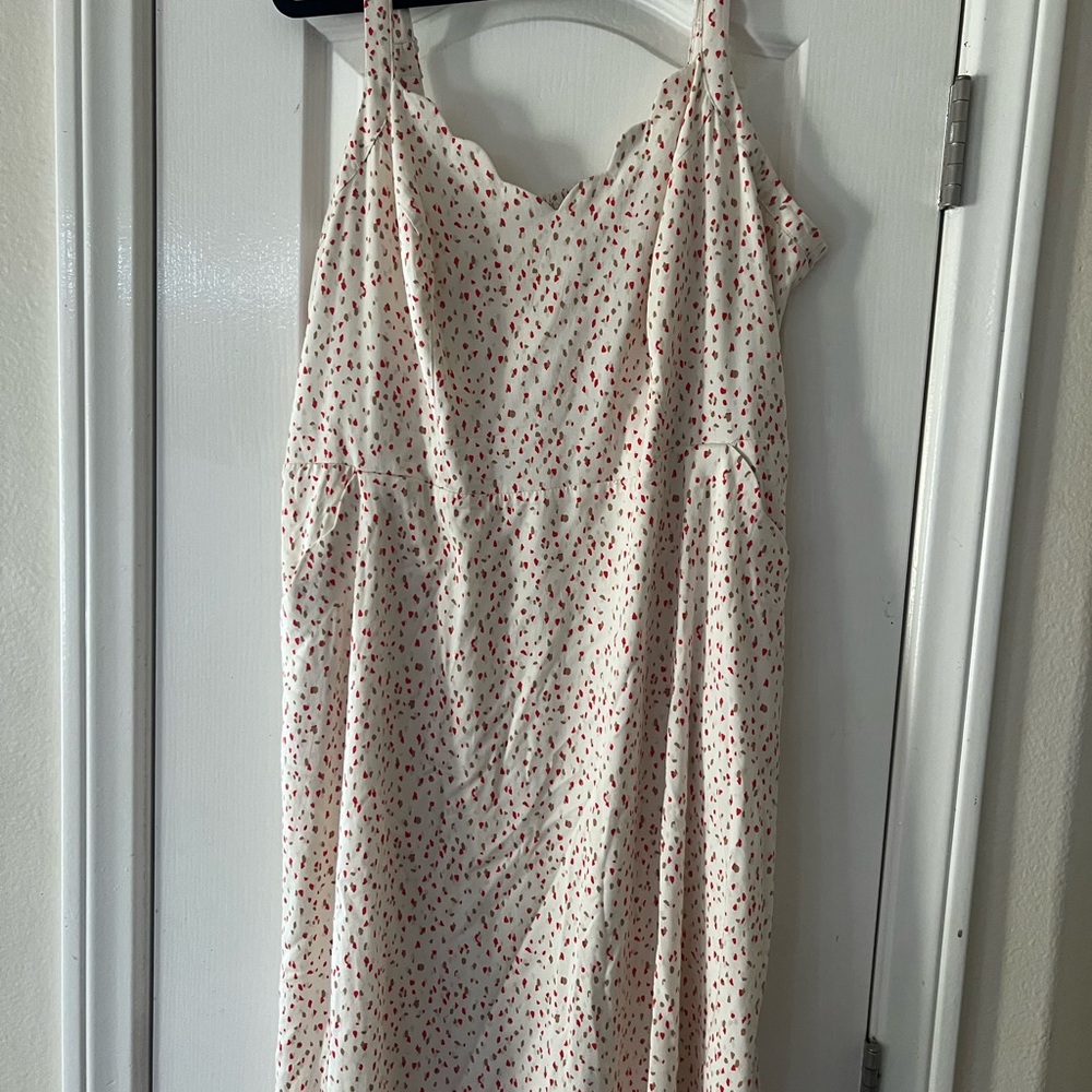 White and Red Polka Dot Dress